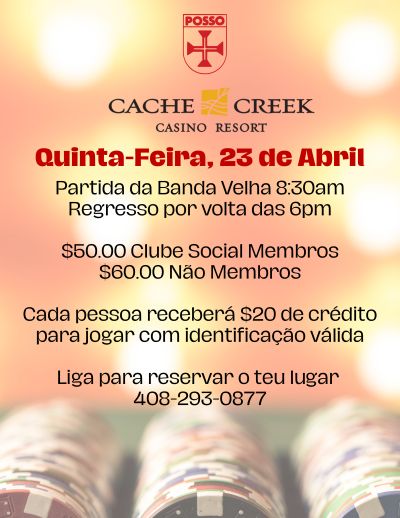 cache creek casino trip on april 23