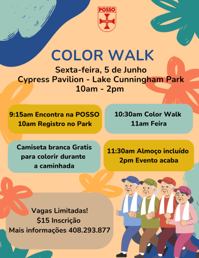 join posso for the color walk on june 5 from 9:15 a.m. to 2 p.m. at lake cunningham park