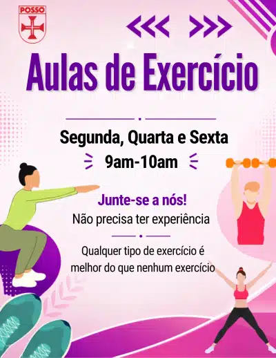 Exercise is GOOD for YOU Exercise with others at POSSO on Monday, Wednesday and Friday from 9:00 - 10:00. No experience necessary. Some exercise is better than none. It's fun, too!