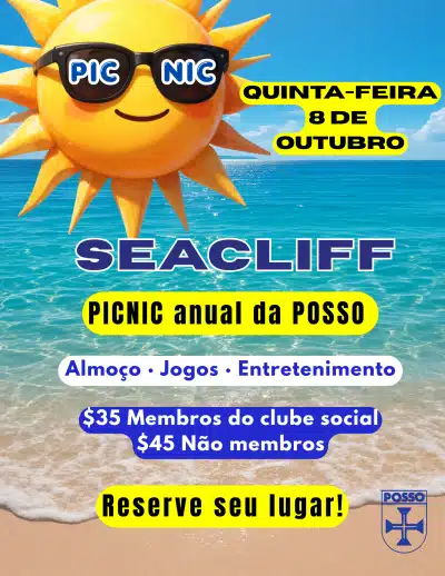 Seacliff Beach Picnic Seacliff Beach picnic with POSSO on October 8. Games, lunch, fun. $35 Clube Social members; $45 non-members. Reserve your spot (408) 293-0877.